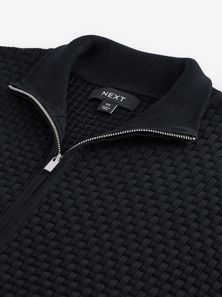 črna - v standardnem krogu Teksturiran pulover s TENCEL-om™ - Slika 9 iz 9