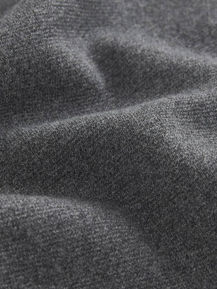 Charcoal Grey Regular Fit Cotton Rich Knit Zip-Through Shacket - Image 2 of 3