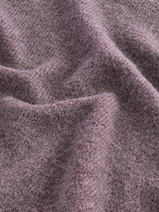 Purple Relaxed Fit Fluffy Textured Crew Jumper - Image 7 of 7
