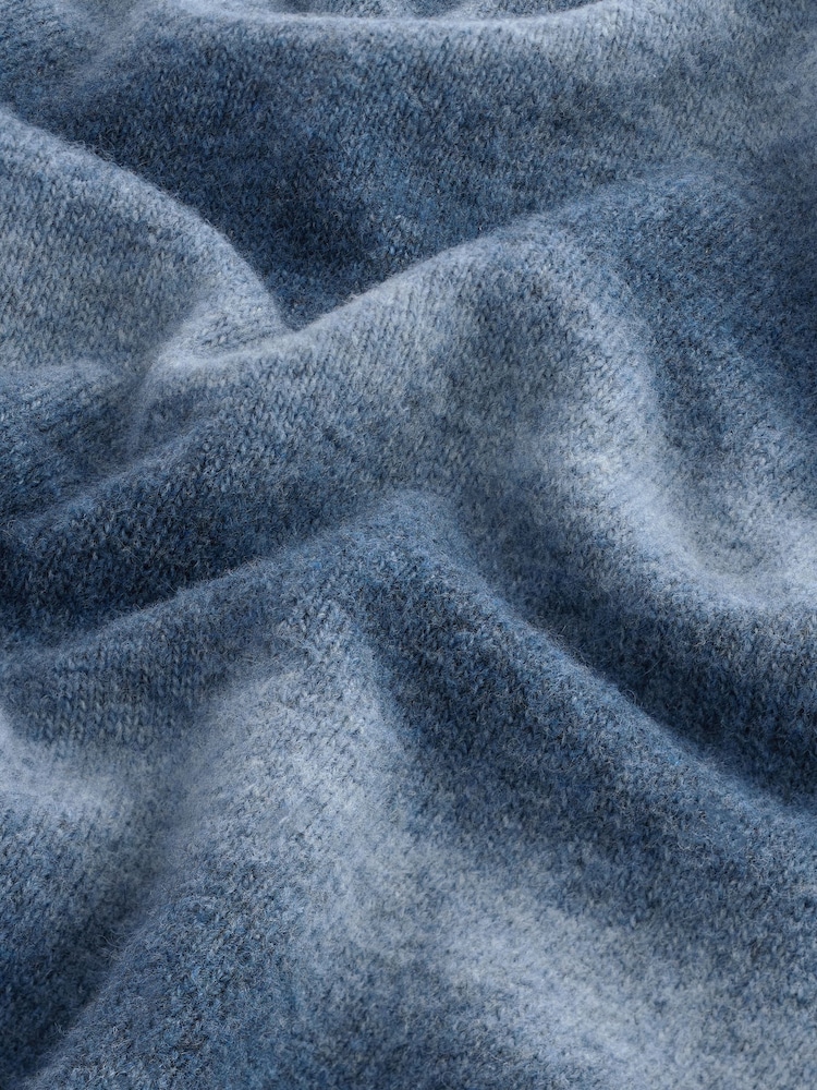 Blue Relaxed Fit Ombre Crew Jumper with Wool - Image 5 of 5