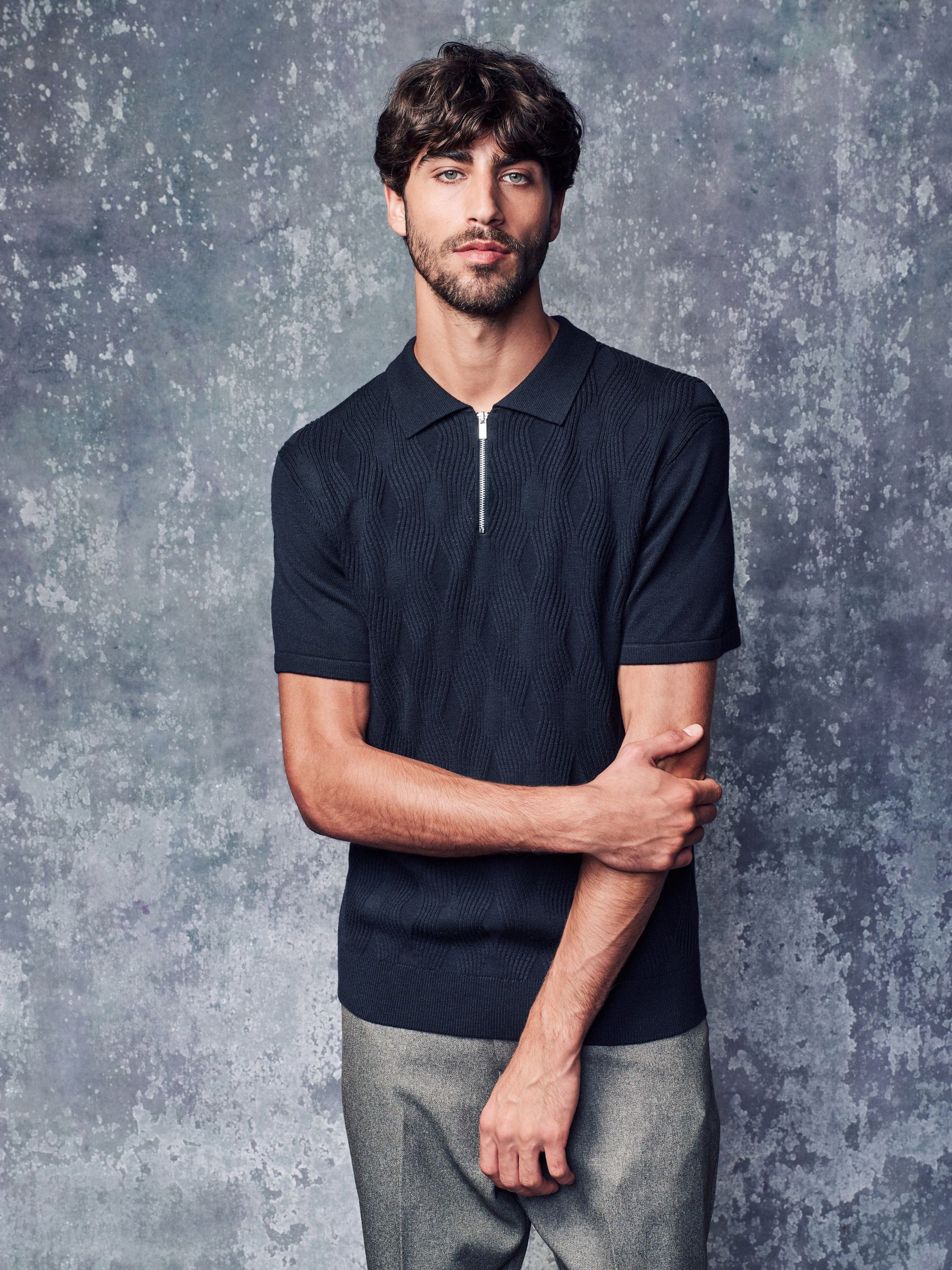 トップス ANATOMICA 18SS Knit Polo-Navy/3 WS25KSW008-NAMU-DET_600x.jpg?v