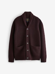 Čokoladno rjava - v standardnem kroju z vafljasto strukturo Texture Shawl pletena jopa - Slika 6 iz 8