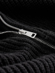 črna - v standardnem kroju Rib pulover with Wool - Slika 7 iz 8
