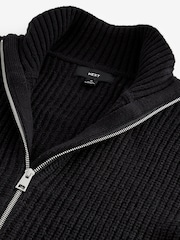 črna - v standardnem kroju Rib pulover with Wool - Slika 8 iz 8
