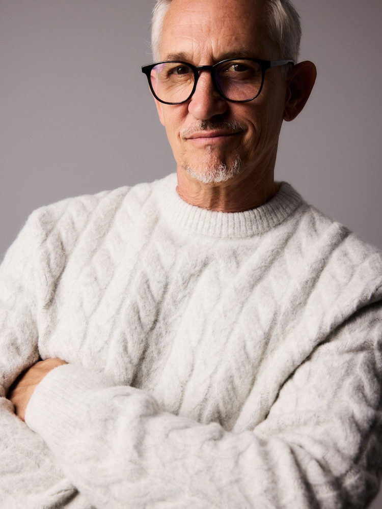 Ecru White Regular Fit Premium Soufflé Crew Jumper with Wool - Image 1 of 7