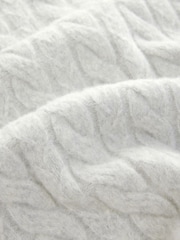 Ecru White Regular Fit Premium Soufflé Crew Jumper with Wool - Image 7 of 7