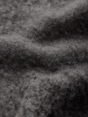 Grey/Black Regular Fit Brushed Ombré Crew Jumper with Wool - Image 9 of 9
