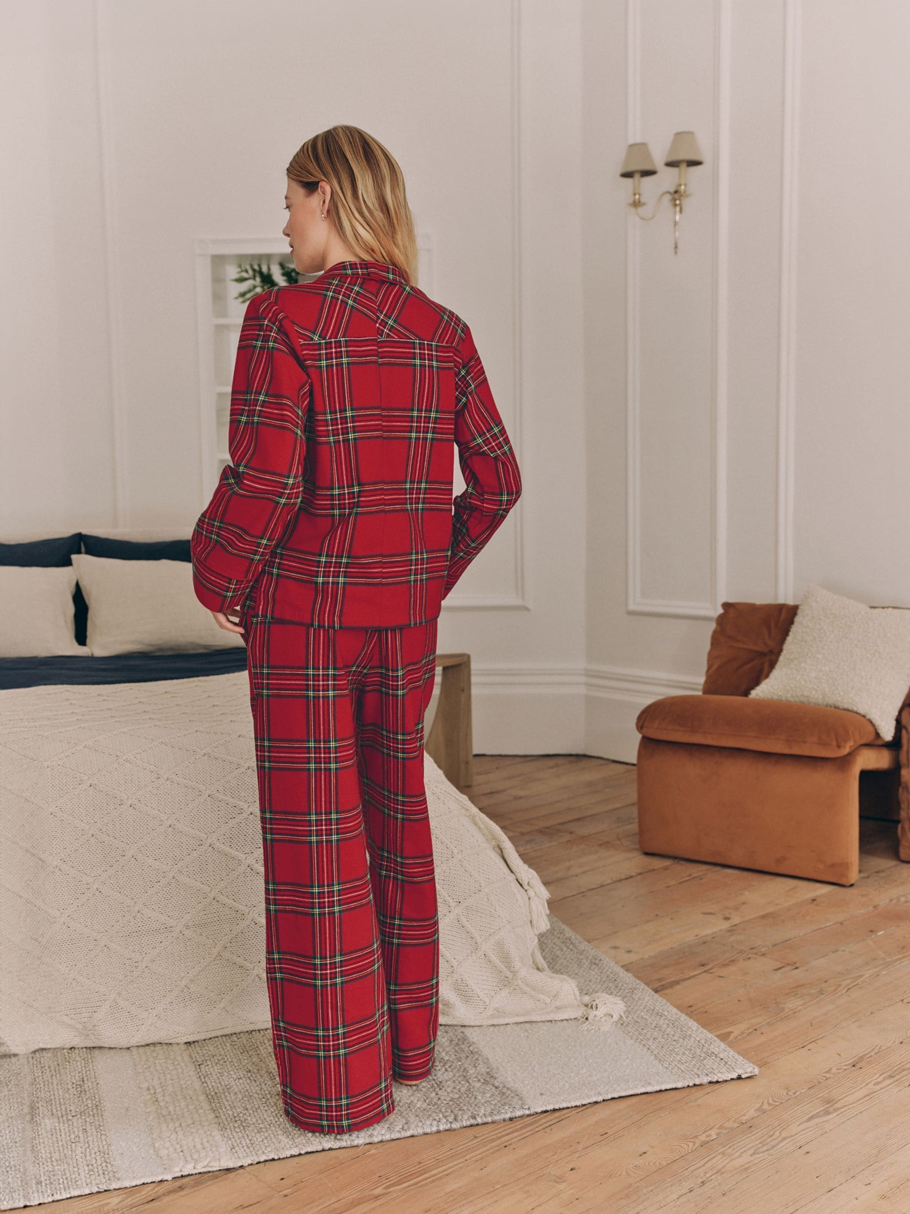 Buy Red Check Matching Family Womens Christmas Flannel 100 Cotton Pyjamas from Next Norway