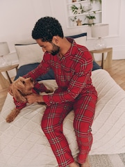 Red Check Matching Family Womens Christmas Flannel 100% Cotton Pyjamas - Image 6 of 10