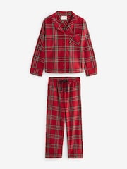 Red Check Matching Family Womens Christmas Flannel 100% Cotton Pyjamas - Image 7 of 10