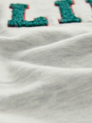 Grey/Green Womens 100% Cotton Matching Family Christmas Happy Holidays Pyjamas - Image 10 of 11