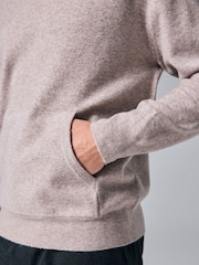 Neutral Regular Fit Knit Hoodie with Wool - Image 5 of 8