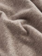 Neutral Regular Fit Knit Hoodie with Wool - Image 8 of 8