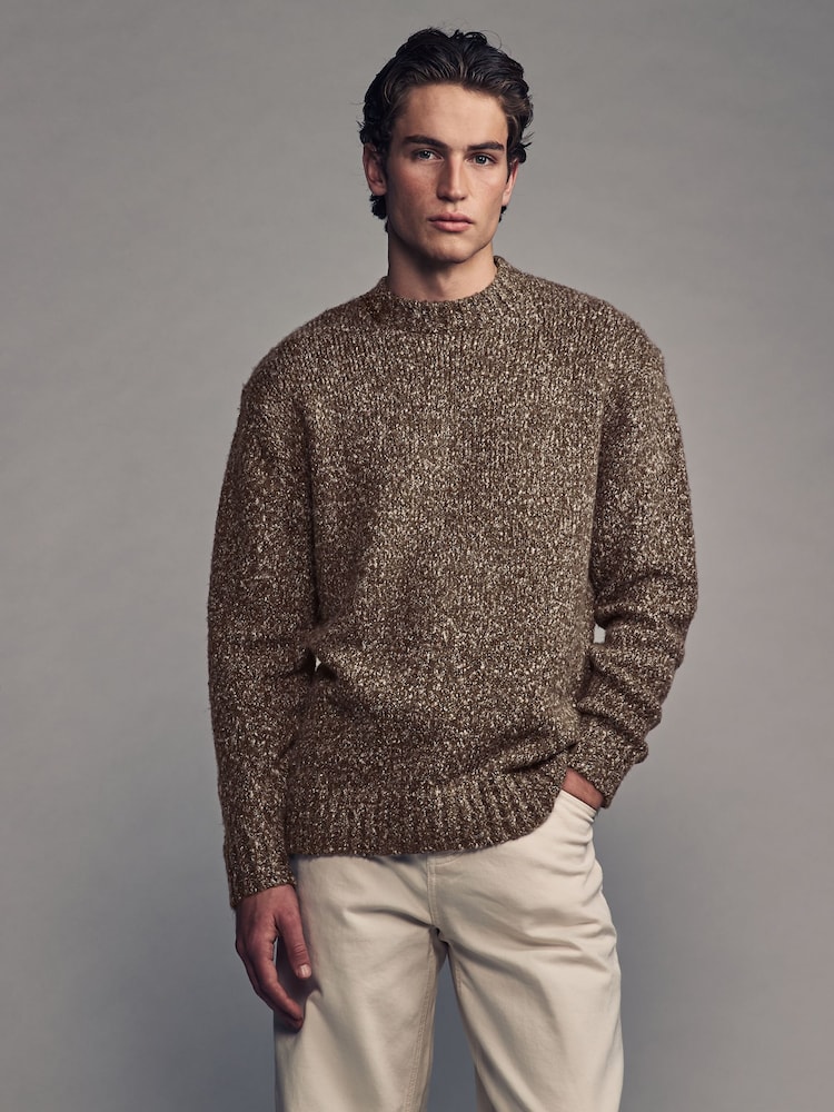 Neutral Relaxed Fit Textured Jumper - Image 2 of 7
