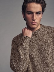Neutral Relaxed Fit Textured Jumper - Image 4 of 7