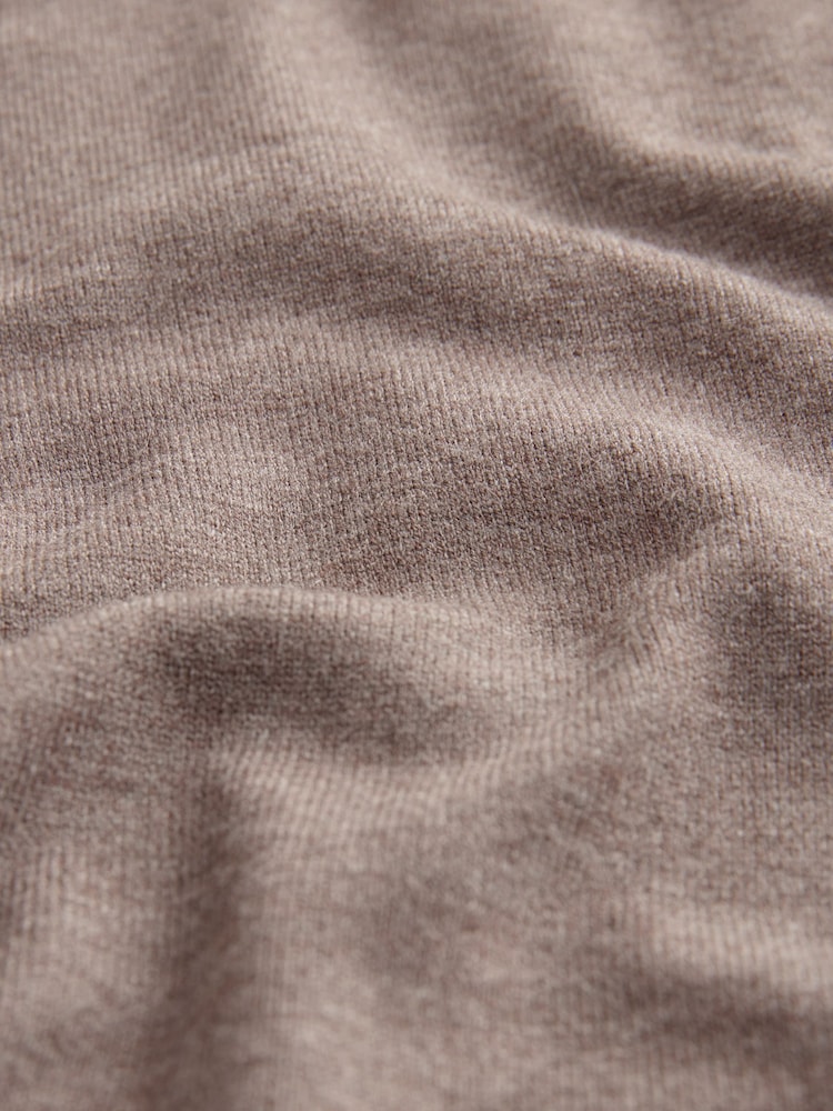 Grège foncé - Uni - Coupe classique Soft Touch Premium Knitted Col rond Pull - Image 6 of 6