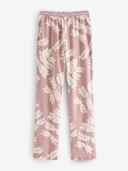 Pink Leaf 100% Cotton Long Sleeve Pyjamas - Image 7 of 8