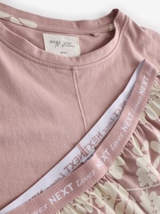 Pink Leaf 100% Cotton Long Sleeve Pyjamas - Image 8 of 8