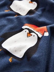 Navy Blue Matching Family Womens Christmas Penguin Pyjamas - Image 10 of 10