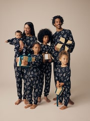 Black/White Matching Family Womens Christmas Tree 100% Cotton Pyjamas - Image 2 of 9