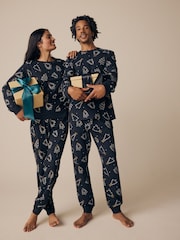 Black/White Matching Family Womens Christmas Tree 100% Cotton Pyjamas - Image 7 of 9