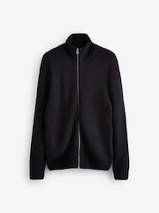 Mornarsko modra - v standardnem kroju Rib pulover with Wool - Slika 5 iz 7