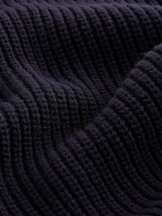 Mornarsko modra - v standardnem kroju Rib pulover with Wool - Slika 7 iz 7