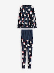 Navy Blue Matching Family Maternity Christmas Penguin Pyjamas - Image 5 of 10