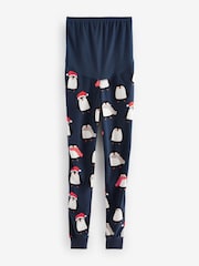 Navy Blue Matching Family Maternity Christmas Penguin Pyjamas - Image 7 of 10
