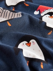 Navy Blue Matching Family Maternity Christmas Penguin Pyjamas - Image 8 of 10