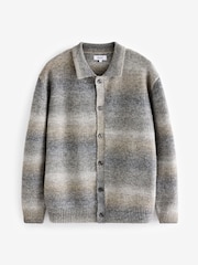 Grey Relaxed Fit Ombré Knit Shacket - Image 7 of 9