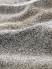 Grey Relaxed Fit Ombré Knit Shacket - Image 9 of 9