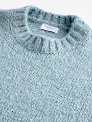 Blue Relaxed Fit Textured Jumper - Image 8 of 8