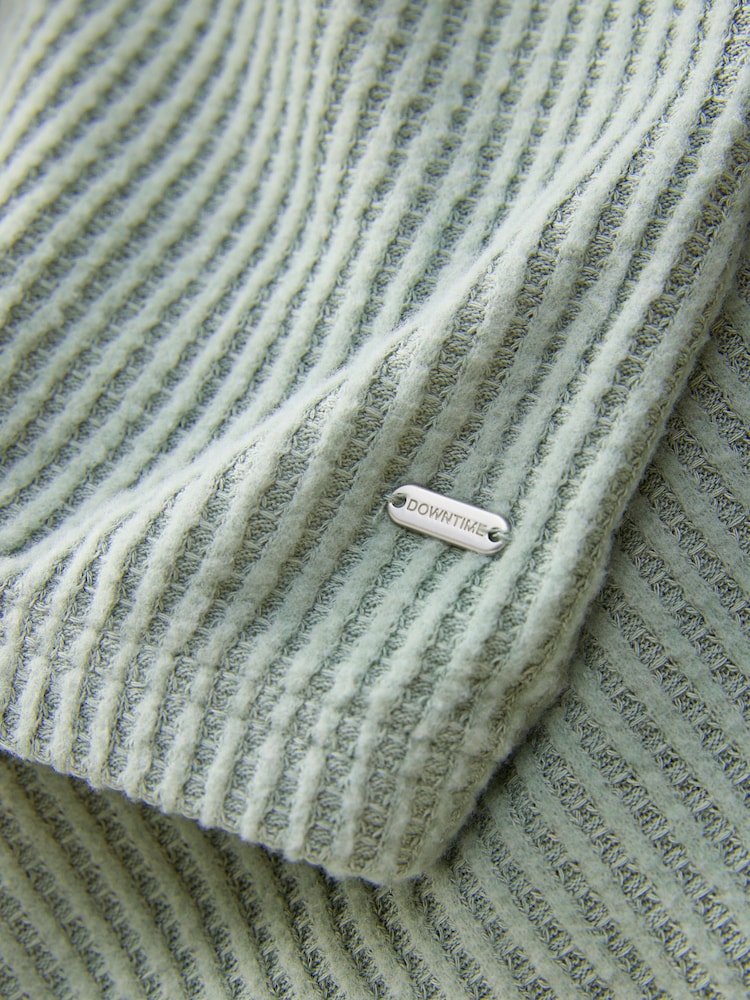 Sage Green Cosy Waffle Long Sleeve Pyjamas - Image 9 of 9 Sage Green Cosy Waffle Long Sleeve Pyjamas - Image 9 of 9