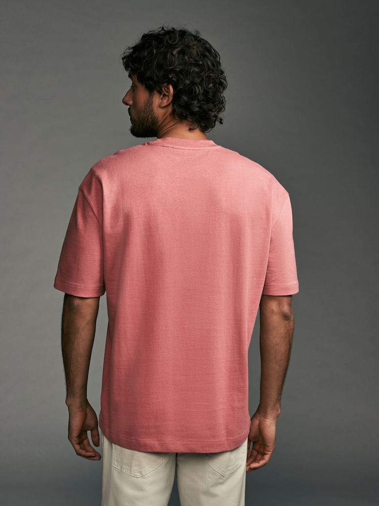 Rose blush - Coupe ample - T-shirt épais - Image 3 of 7