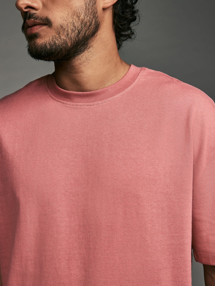 Rose blush - Coupe ample - T-shirt épais - Image 4 of 7
