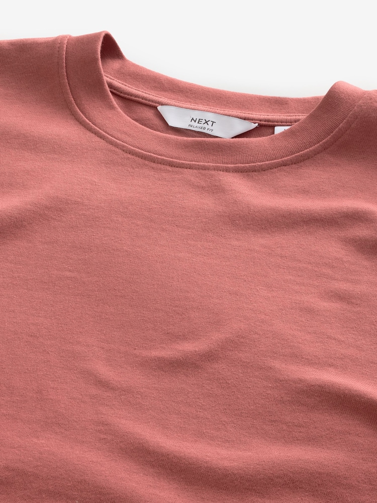 Rosado - Corte amplio - Camiseta de tejido grueso - Imagen 7 de 7 Rosado - Corte amplio - Camiseta de tejido grueso - Imagen 7 de 7