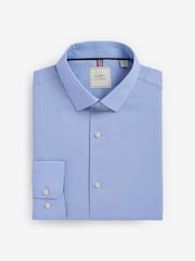 Blanc/Bleu - Chemises intelligentes Slim Fit Easy Care Textured Single Cuff 3 Pack - Image 10 de 17