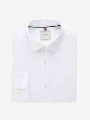 Blanc - Chemises intelligentes texturées faciles d'entretien, coupe slim à poignet simple 2 Pack - Image 9 de 11