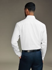 White Regular Fit Single Cuff Easy Care Twill Shirt - Image 2 of 7