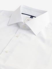 White Regular Fit Single Cuff Easy Care Twill Shirt - Image 6 of 7
