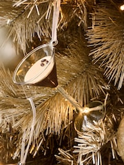 Brown Espresso Martini Cocktail Glass Christmas Bauble - Image 1 of 5