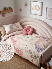 Natural Scandi Unicorn 100% Cotton Duvet Cover And Pillowcase Set - Image 1 of 6