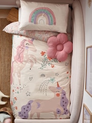 Natural Scandi Unicorn 100% Cotton Duvet Cover And Pillowcase Set - Image 3 of 6