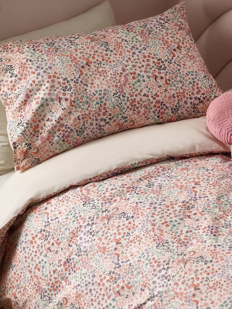 Natural Scandi Unicorn 100% Cotton Duvet Cover And Pillowcase Set - Image 5 of 6