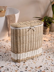Malvern Chalk Laundry Basket - Image 1 of 4