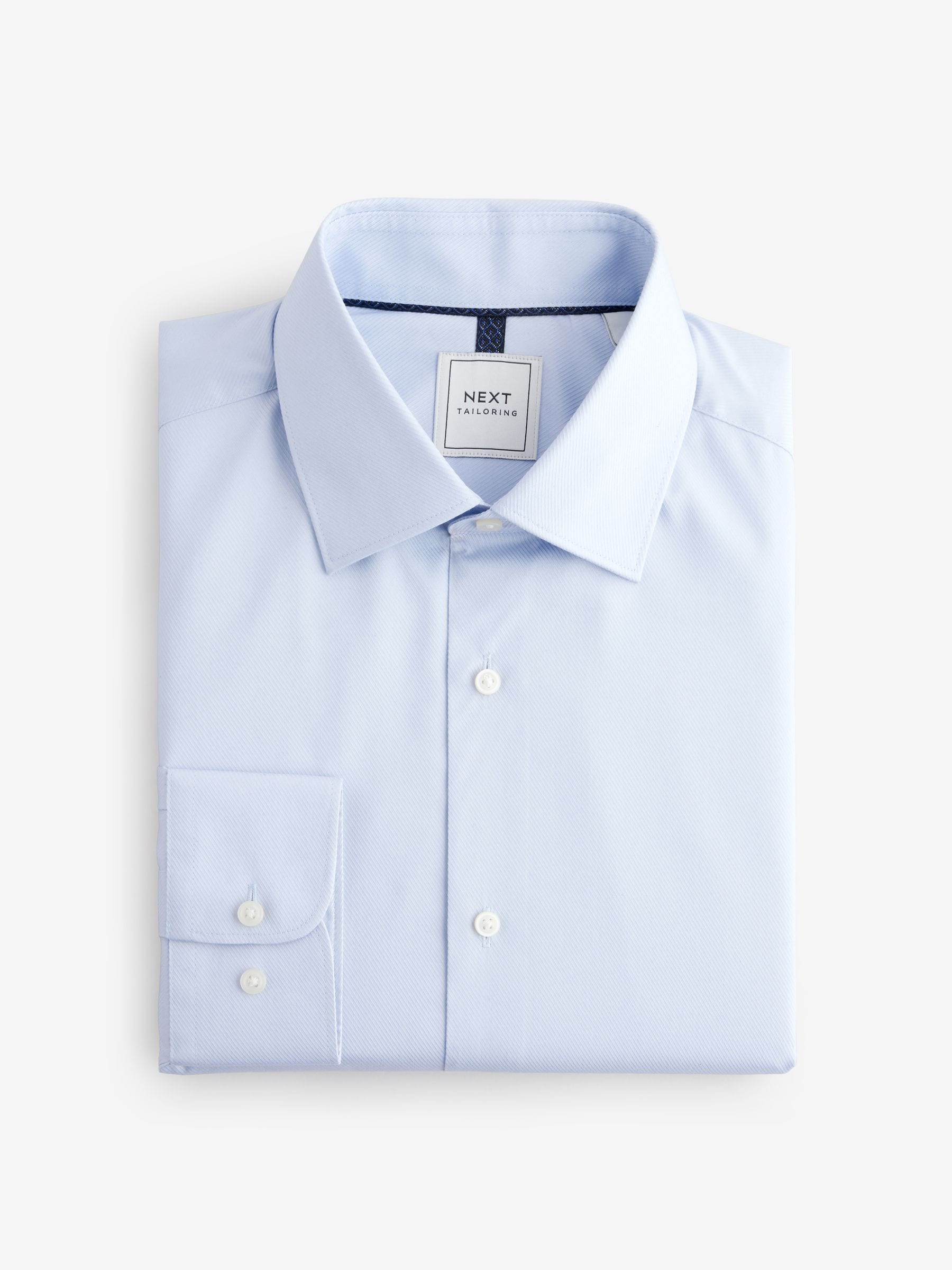 Buy Light Blue Regular Fit Single Cuff Easy Care Twill Shirt