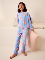 Donut Print Cosy Fleece Pyjamas (3-16yrs) - Image 1 of 8