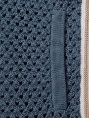 Reiss Airforce Blue Creek 13-14 yrs Crochet Contrast Trim Elasticated Shorts - Image 5 of 5