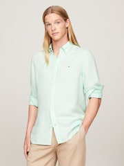 Tommy Hilfiger Linen Pigment Dyed Shirt - Image 1 of 4